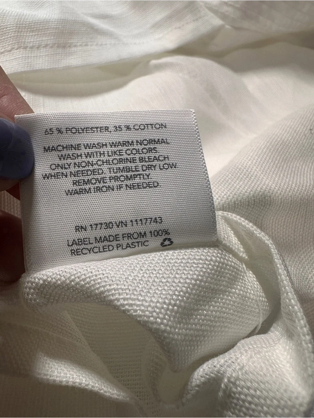 Threshold standard Queen Pillow Sham white cotton poly RN 17730